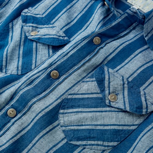 lifestyle image of Indigo Washed Work Shirt