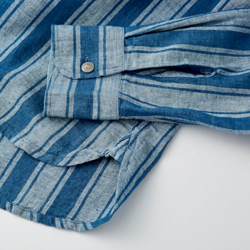 lifestyle image of Indigo Washed Work Shirt