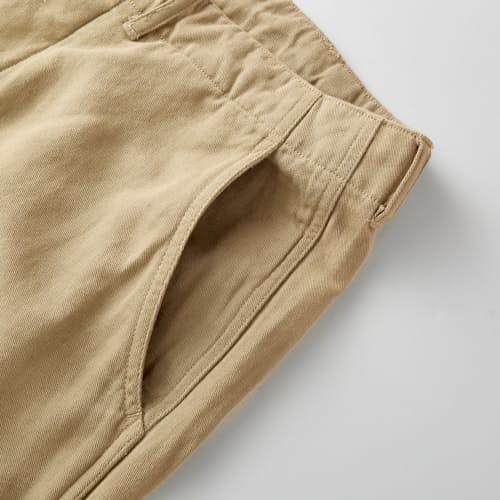 laydown image of Flat Front Cotton Linen Twill Chino