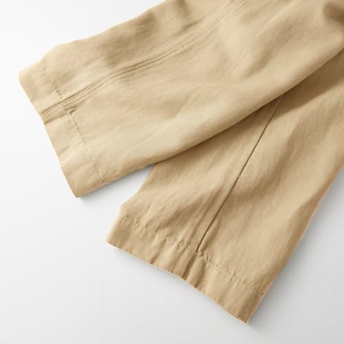 laydown image of Flat Front Cotton Linen Twill Chino