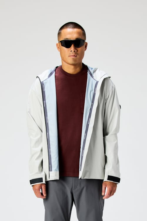on model image of 3-Layer Waterproof Mountain Shell Jacket