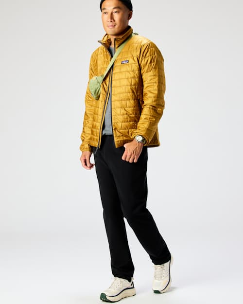 on model image of 72-Hour Merino Pant - HB Athletic Tapered
