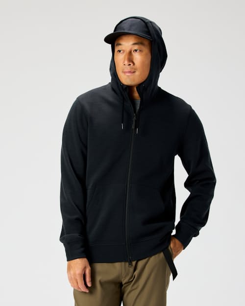 Peter is 6'0", 165 lbs, and wearing a size M