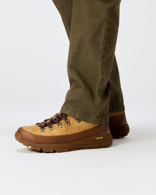 on model image of Huckberry x Danner Mountain 600 GTX Hiking Boot
