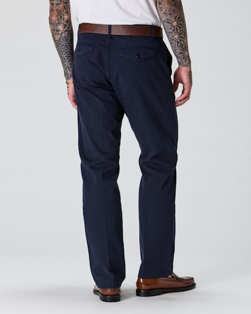 on model image of Pleated Chino - HB Classic