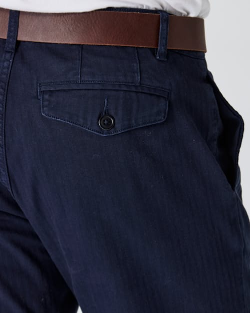 on model image of Pleated Chino - HB Classic