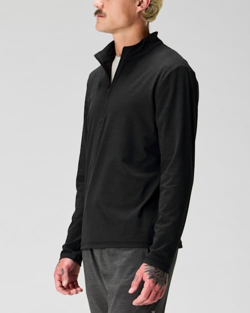 on model image of Wellknit Half Zip