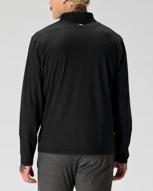 on model image of Wellknit Half Zip