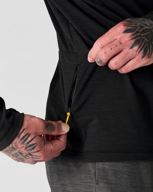 on model image of Wellknit Half Zip