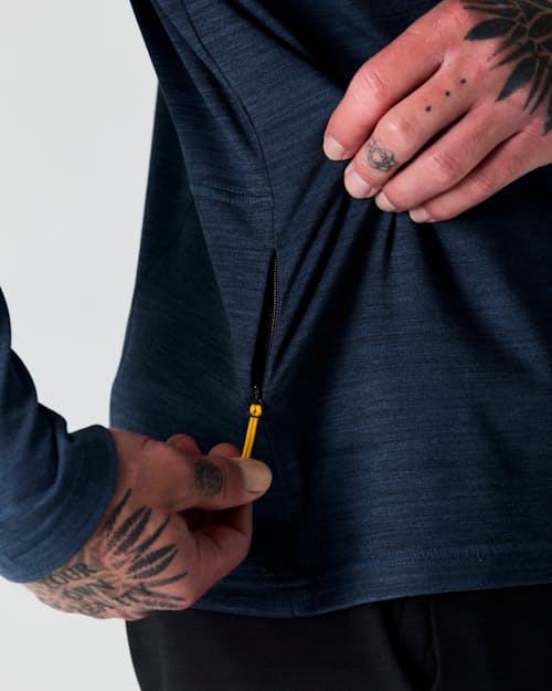 on model image of Wellknit Half Zip