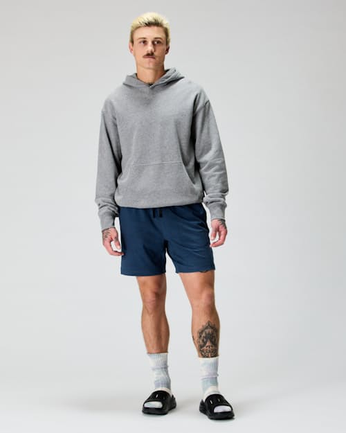 on model image of Midweight Terry Pullover Hoodie