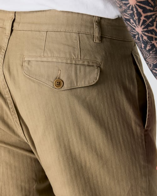 on model image of Pleated Chino - HB Classic