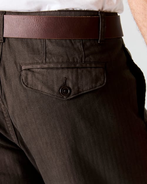 on model image of Pleated Chino - HB Classic