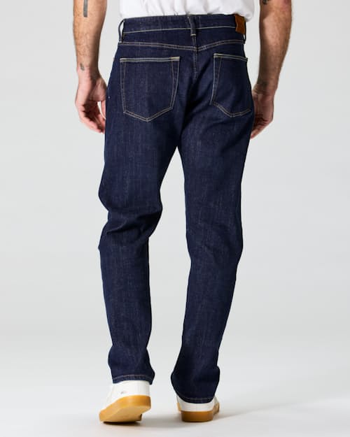 on model image of Stretch Selvedge Denim - HB Straight