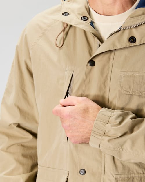on model image of Cotton Nylon Jacket