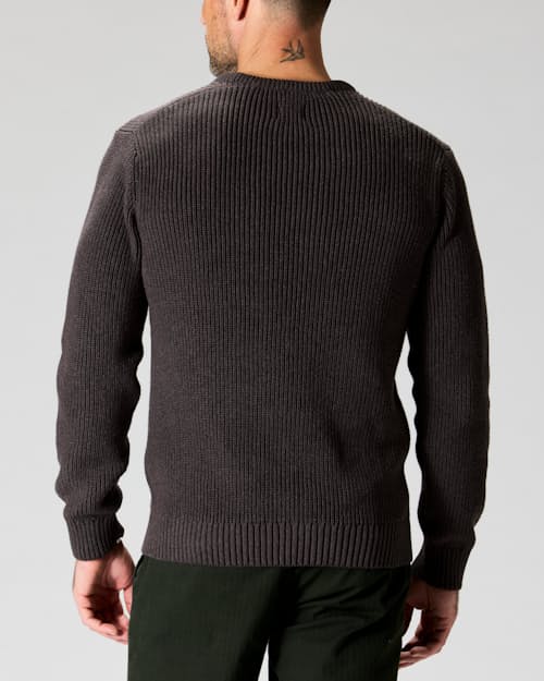 on model image of Bolinas Recycled Cotton Crewneck Sweater