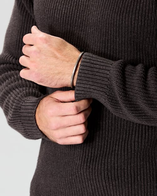 on model image of Bolinas Recycled Cotton Crewneck Sweater