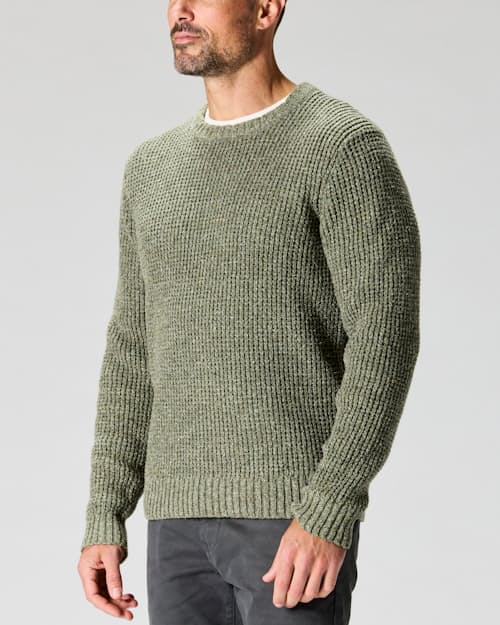 on model image of Recycled Cotton Headlands Crewneck Sweater