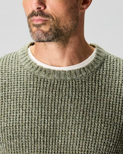 on model image of Recycled Cotton Headlands Crewneck Sweater