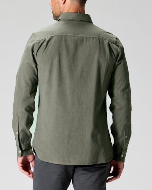 on model image of Selvedge Architect Shirt