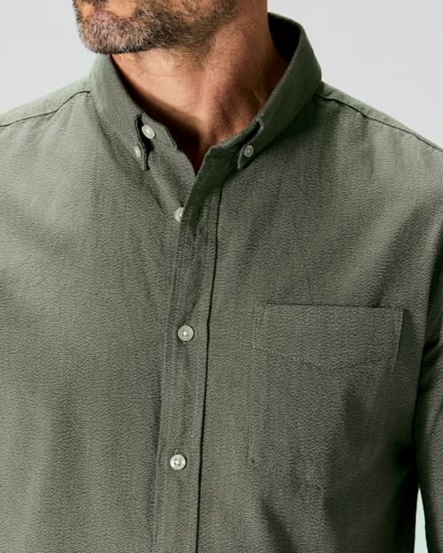 on model image of Selvedge Architect Shirt