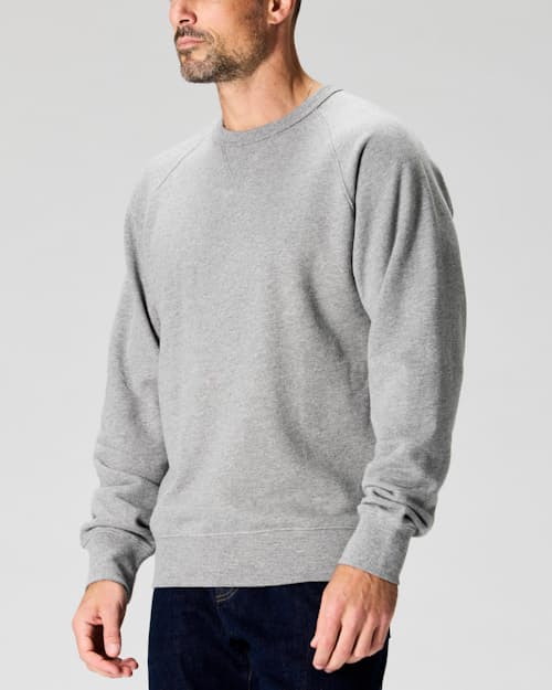 on model image of Midweight Terry Crewneck Sweatshirt