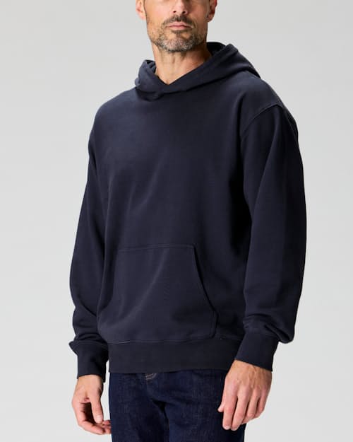 on model image of Midweight Terry Pullover Hoodie