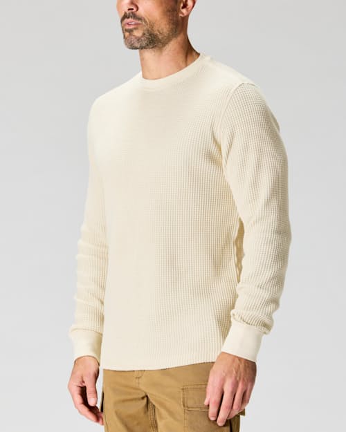 on model image of Waffle Utility Crewneck
