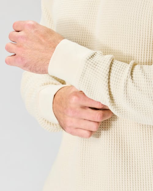 on model image of Waffle Utility Crewneck