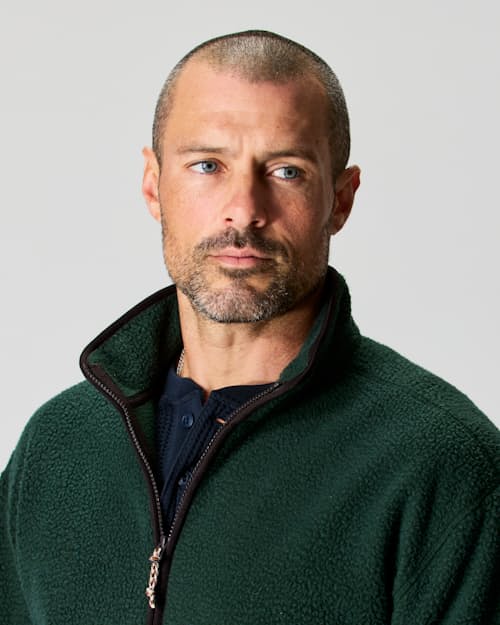 on model image of Half Zip Fleece