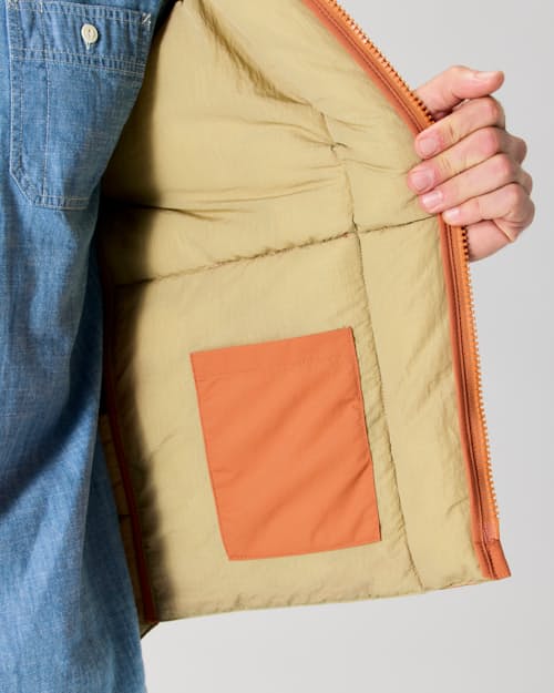 on model image of The Jackson Quilted Vest