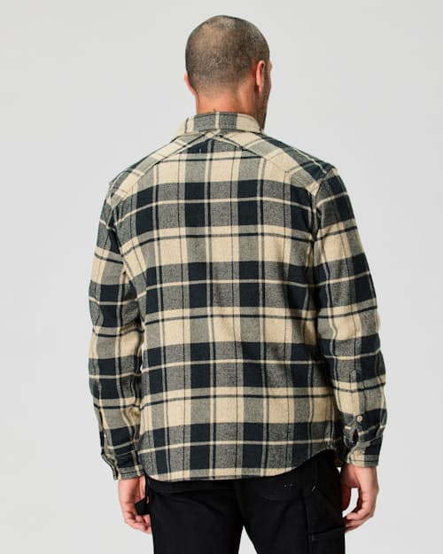 on model image of Midweight Cozy Flannel