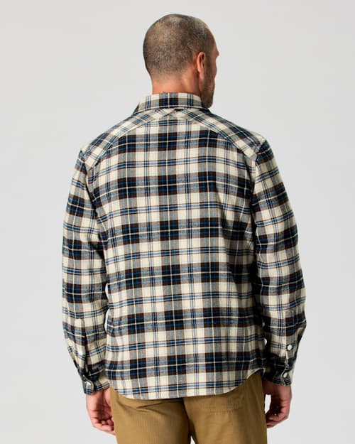on model image of Midweight Cozy Flannel