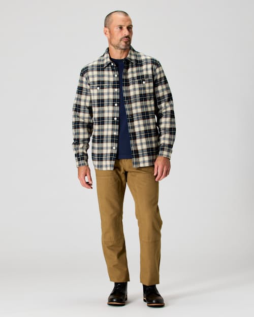 on model image of Midweight Cozy Flannel
