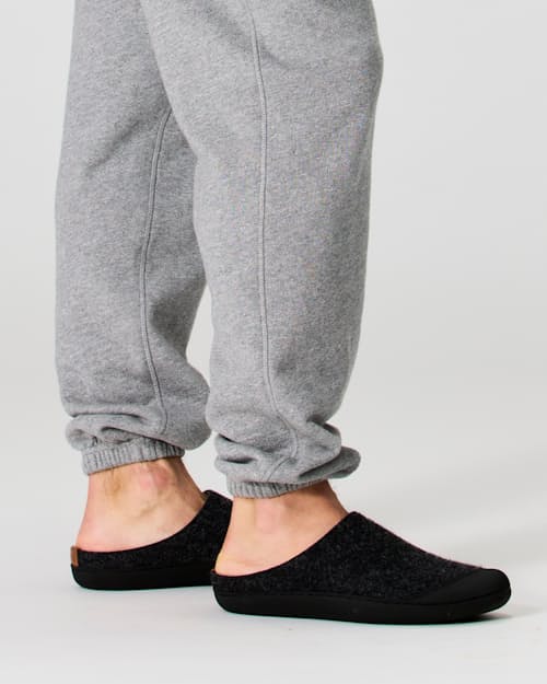 on model image of Wool Outdoor Mule Slipper