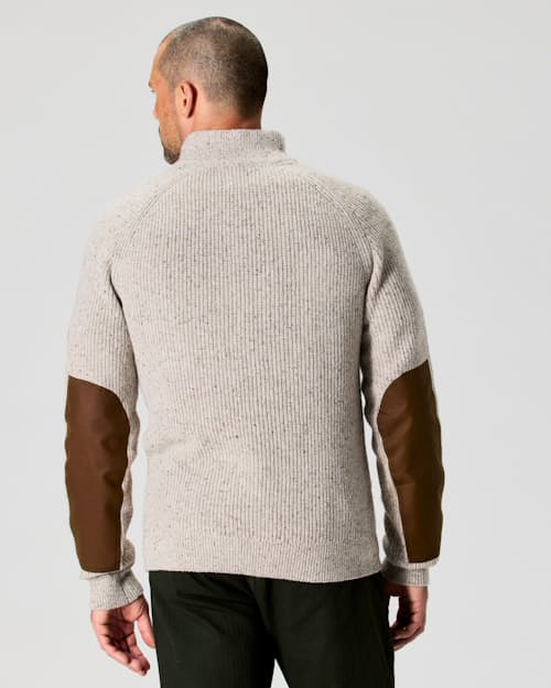 on model image of Highlands Guide Quarter Zip Sweater