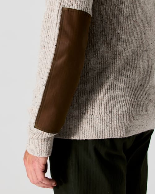 on model image of Highlands Guide Quarter Zip Sweater
