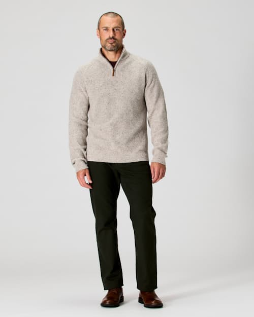 on model image of Highlands Guide Quarter Zip Sweater