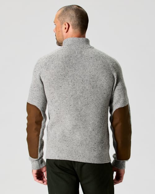 on model image of Highlands Guide Quarter Zip Sweater