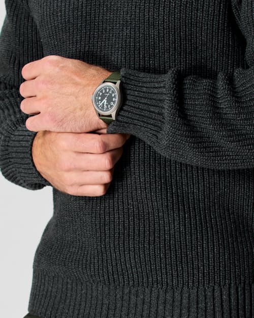on model image of Bolinas Johnny Collar Sweater Polo