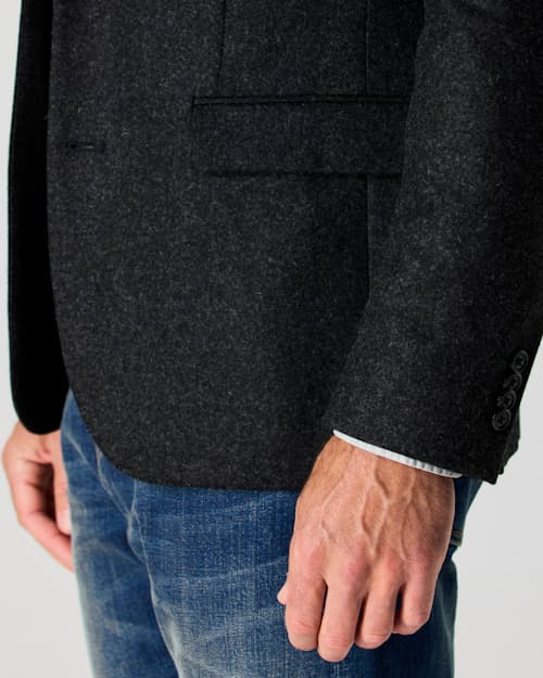 on model image of Stretch Wool Blazer