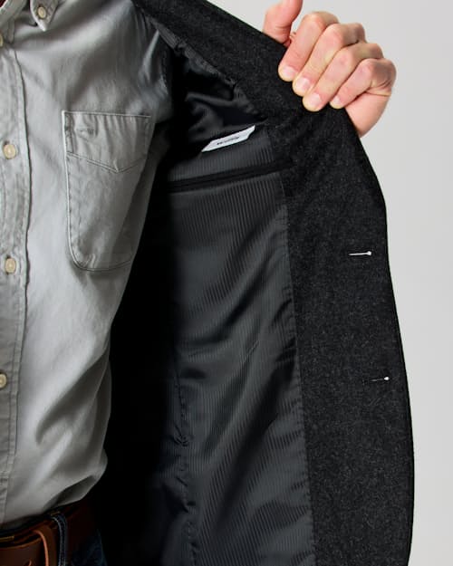 on model image of Stretch Wool Blazer