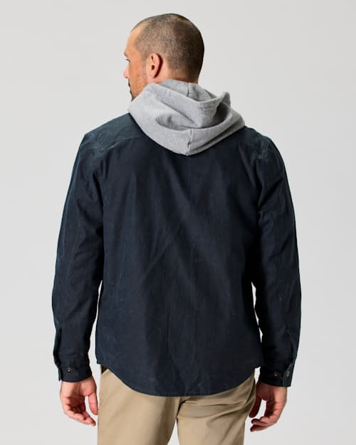 on model image of The Bighorn Waxed Shirt Jacket