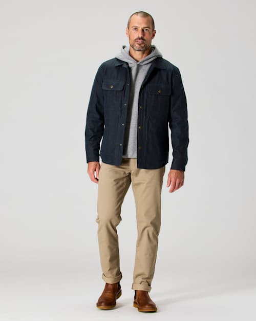 on model image of The Bighorn Waxed Shirt Jacket