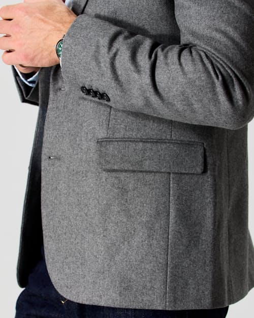 on model image of Stretch Wool Blazer