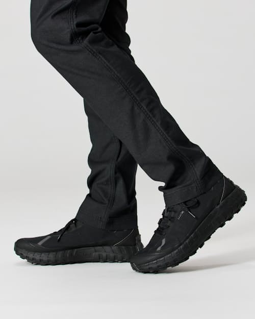 on model image of 001 G+ Waterproof Trail Running Sneaker