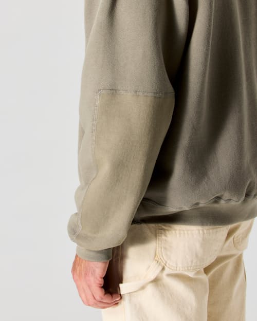 on model image of Vintage Wash Patch Crewneck