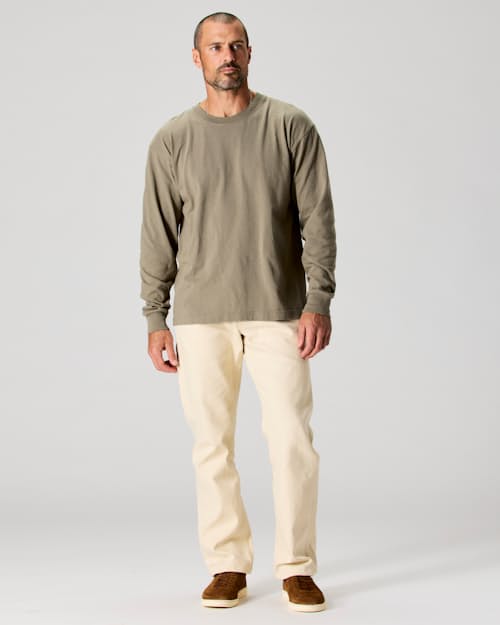 on model image of Vintage Wash Long Sleeve T-Shirt