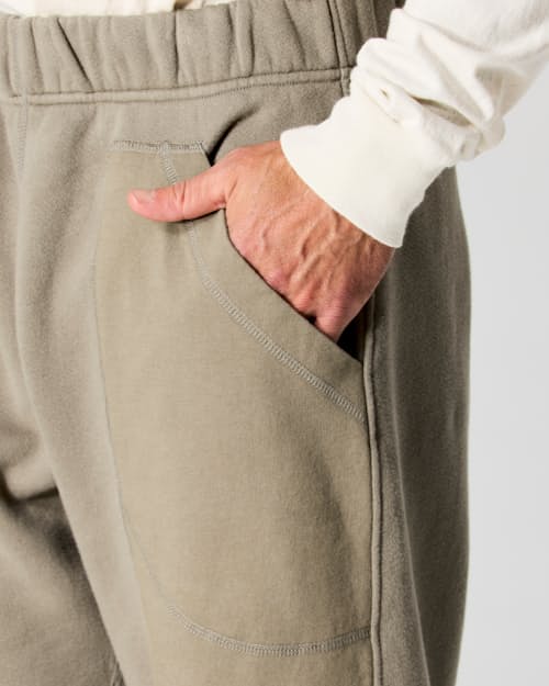 on model image of Vintage Wash Double Front Sweatpants