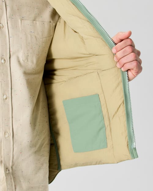 on model image of The Jackson Quilted Vest